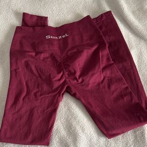 Sunzel Women's Burgundy Leggings